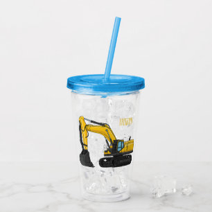 Vaso Acrílico Ilustracion de personalizado de excavadora de rast