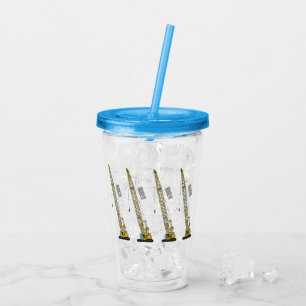 Vaso Acrílico Ilustracion de personalizado de excavadora Draglin