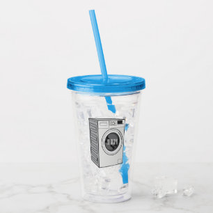 Vaso Acrílico Ilustracion de personalizado de lavadora