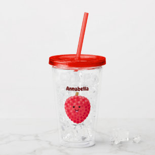 Vaso Acrílico Ilustracion de personalizado de linché rosado