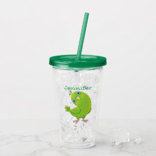 Vaso Acrílico Ilustracion de personalizado de paracaídas verde l