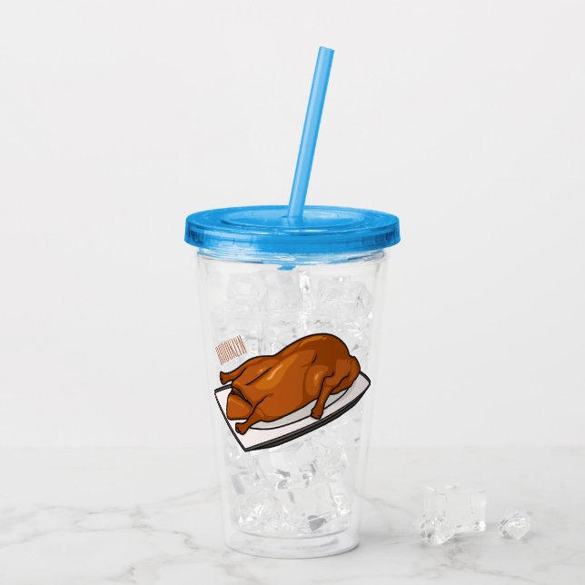 Vaso Acrílico Ilustracion de personalizado de pato de Peking (Reverso (hielo))