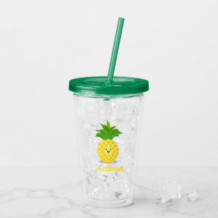 Vaso Acrílico Ilustracion de personalizado de piña cuta