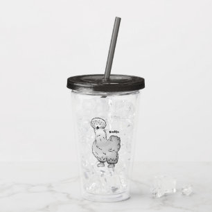 Vaso Acrílico Ilustracion de personalizado de pollo de Silkie