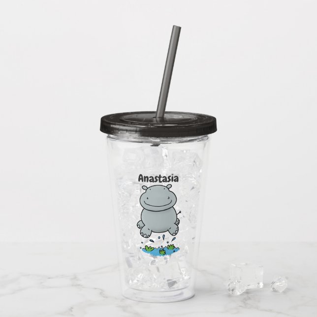 Vaso Acrílico Ilustracion de personalizado de puenteo agudo (Reverso (hielo))