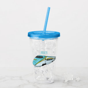 Vaso Acrílico Ilustracion de personalizado de trenes de alta vel