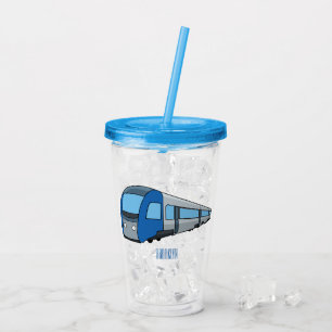 Vaso Acrílico Ilustracion de personalizado de trenes eléctricos