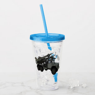 Vaso Acrílico Ilustracion de personalizado de vehículos de misil