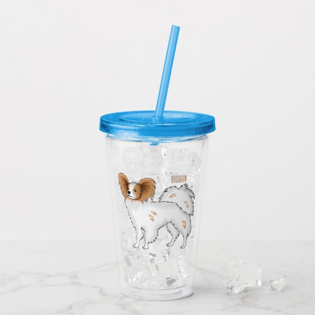 Vaso Acrílico Ilustracion de personalizado papillon (Reverso (hielo))