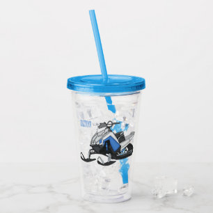 Vaso Acrílico Ilustracion de personalizado para motos de nieve