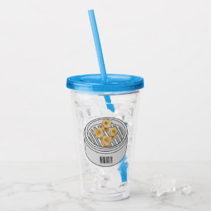 Vaso Acrílico Ilustracion de Shumai dim sum personalizado