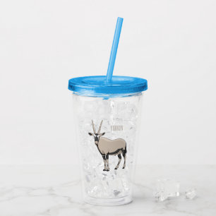 Vaso Acrílico Ilustracion Oryx personalizado