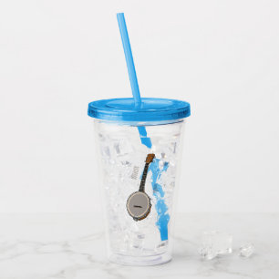 Vaso Acrílico Ilustracion personalizado Banjo