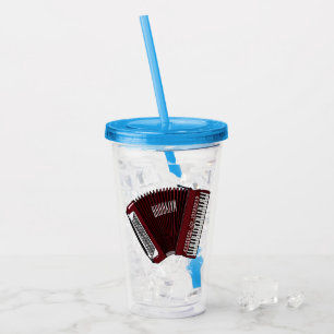 Vaso Acrílico Ilustracion personalizado de acordeón