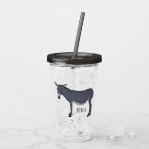 Vaso Acrílico Ilustracion personalizado de burro