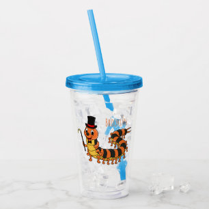 Vaso Acrílico Ilustracion personalizado de centipede gracioso
