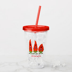 Vaso Acrílico Ilustracion personalizado de chiles cantantes