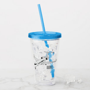 Vaso Acrílico Ilustracion personalizado de chorro privado