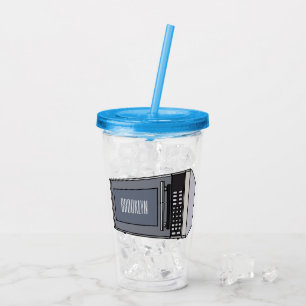 Vaso Acrílico Ilustracion personalizado de microondas