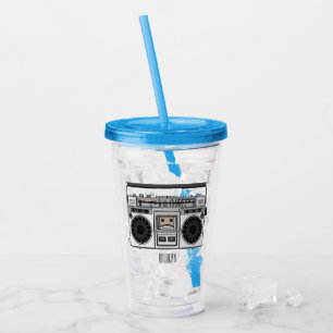 Vaso Acrílico Ilustracion personalizado de radio