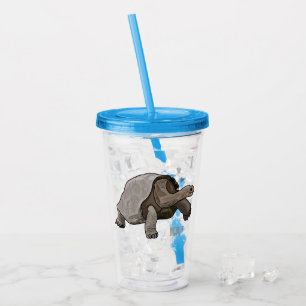 Vaso Acrílico Ilustracion personalizado de tortugas de Galápagos