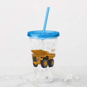 Vaso Acrílico Ilustracion personalizado del camión de altura