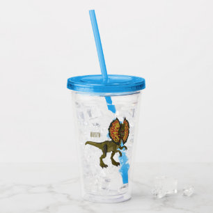 Vaso Acrílico Ilustracion personalizado Dilophosaurus