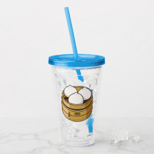 Vaso Acrílico Ilustracion personalizado Dim sum