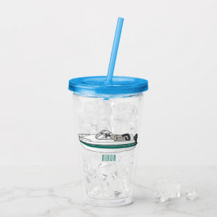 Vaso Acrílico Ilustracion personalizado en motocicleta