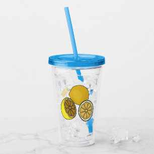 Vaso Acrílico Ilustracion personalizado limón