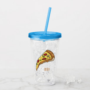 Vaso Acrílico Ilustracion personalizado Pizza