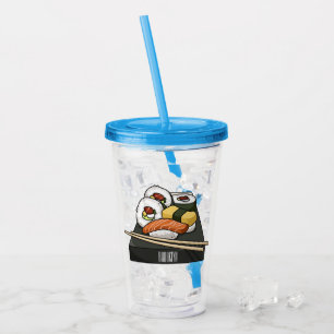 Vaso Acrílico Ilustracion personalizado Sushi