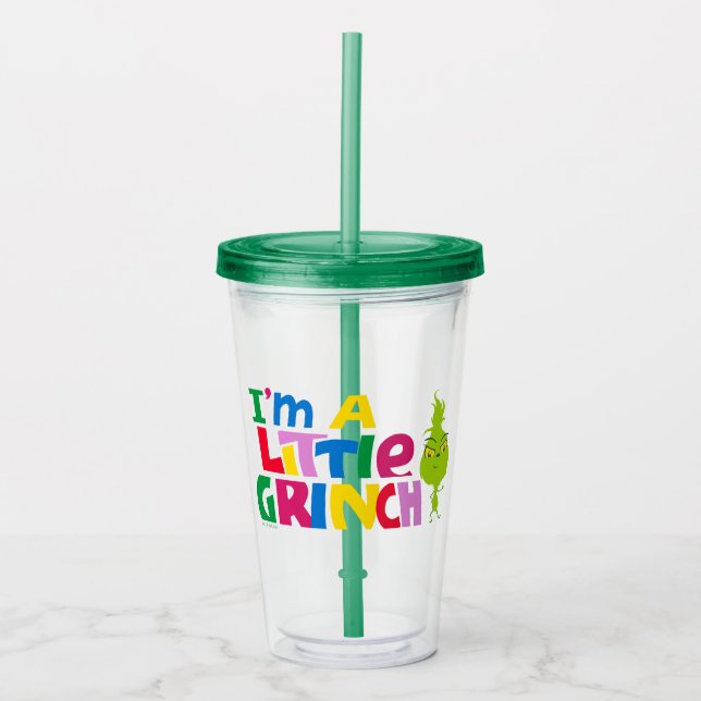 Vaso Acrílico I'm a Little Grinch Colorful Graphic (Anverso)