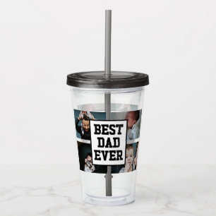Vaso Acrílico Imagen de la foto del Personalizado Black White Be