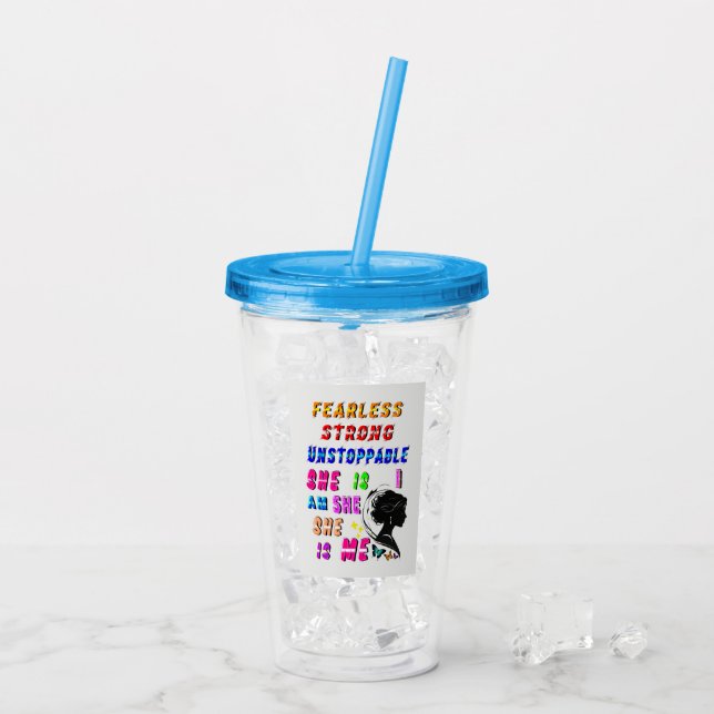 Vaso Acrílico Imparable e intrépida Es (Reverso (hielo))