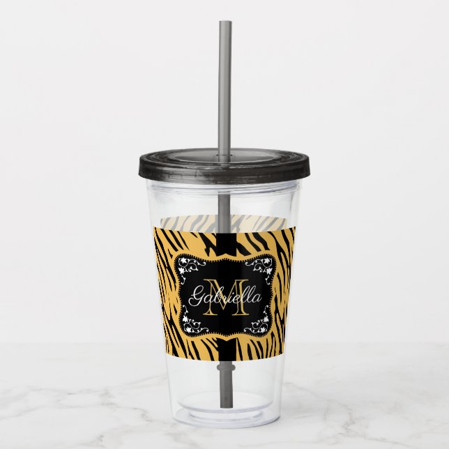 Vaso Acrílico Impresión Cute Leopard (Anverso)