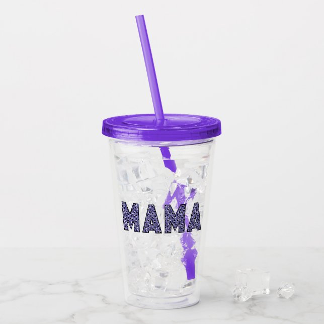 Vaso Acrílico Impresión de animales de MAMA (Anverso (hielo))