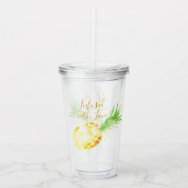 Vaso Acrílico Infectada con Personalizable Love Pineapple