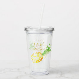 Vaso Acrílico Infectada con Personalizable Love Pineapple