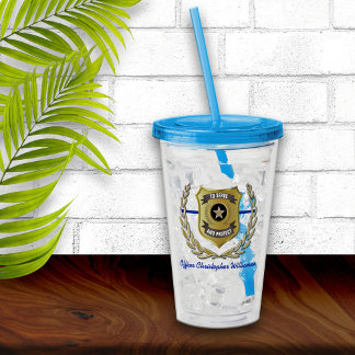 Vaso Acrílico Insignia de oficial de policía