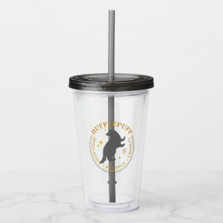 Vaso Acrílico Insignia de Orgullo de la Casa HUFFLEPUFF™ Tejón