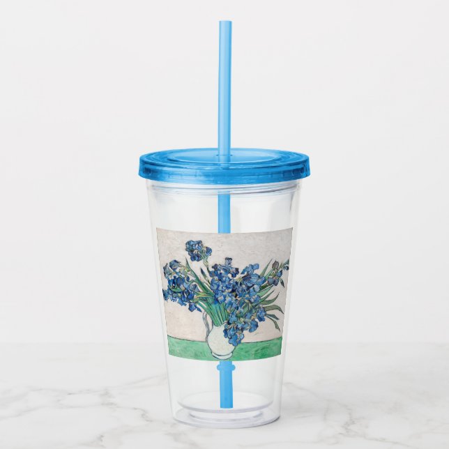 Vaso Acrílico Irlandeses azules de Vincent Van Gogh Bella Artes (Anverso)