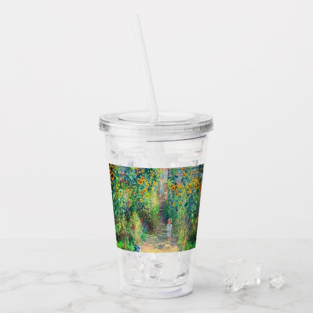 Vaso Acrílico Jardín de flores Monet (Anverso (hielo))