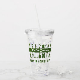 Vaso Acrílico Jardinero Maestro Personalizado Moderno