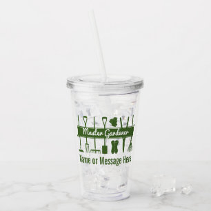 Vaso Acrílico Jardinero Maestro Personalizado Moderno