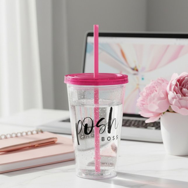 Vaso Acrílico Jefe Elegante Personalizado (Subido por el creador)