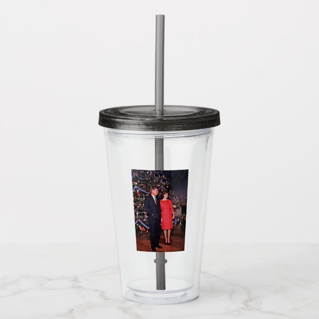 Vaso Acrílico John Kennedy y Jacqueline (Anverso)