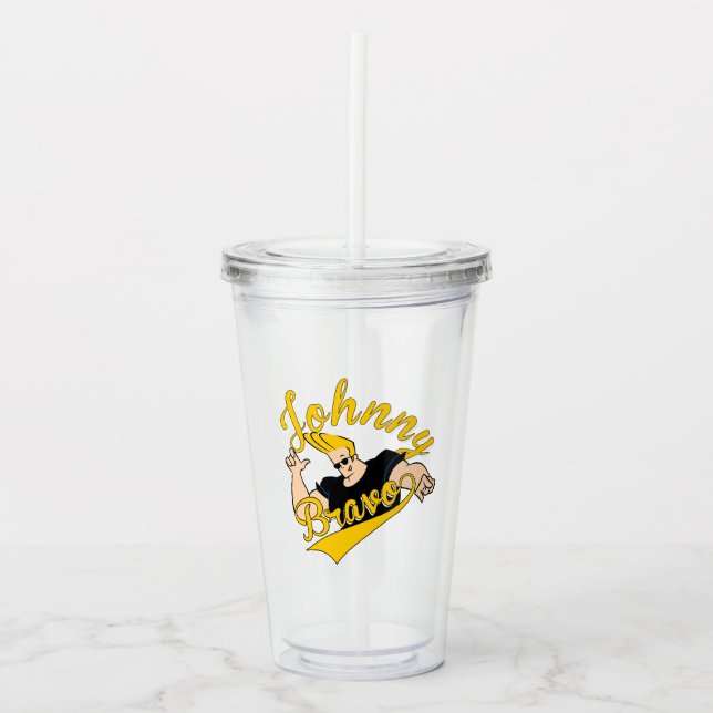 Vaso Acrílico Johnny Bravo Athletic Graphic (Anverso)