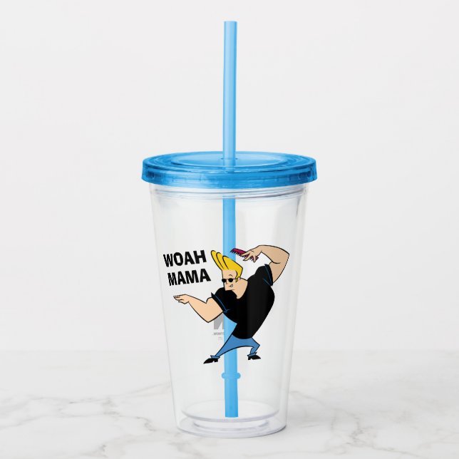 Vaso Acrílico Johnny Bravo Combing Hair (Anverso)