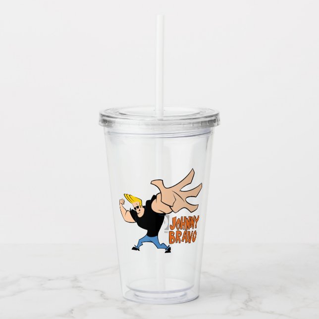 Vaso Acrílico Johnny Bravo Iconic Pose (Anverso)